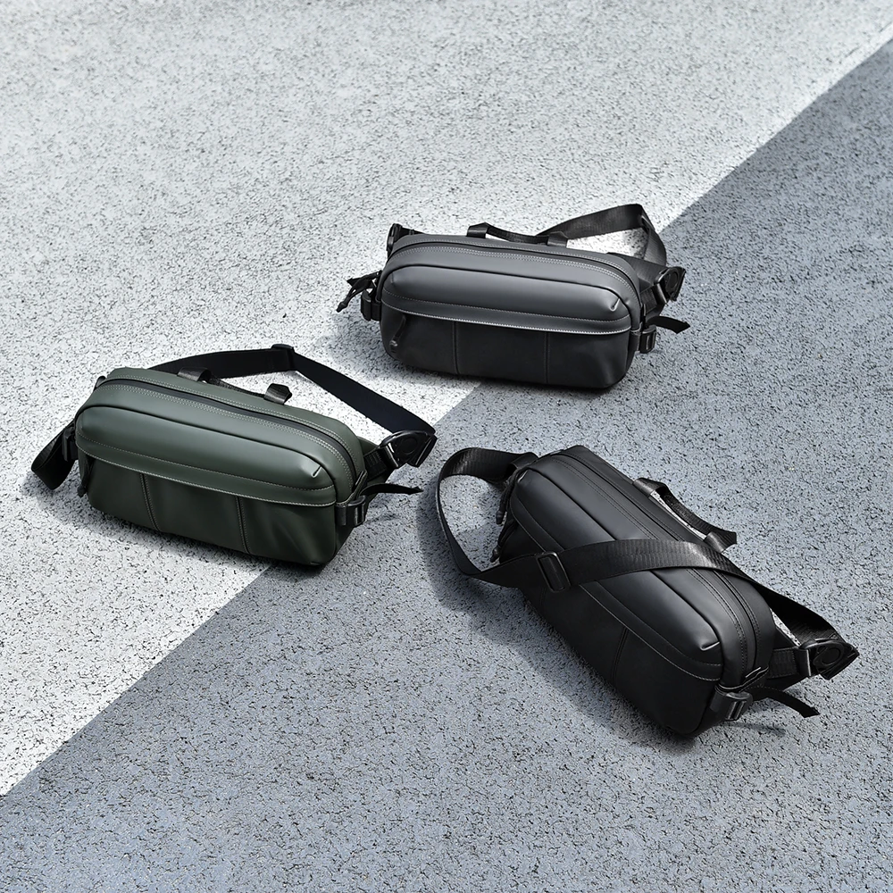 时尚男士单肩斜挎包休闲潮流户外多功能胸包机能百搭个性斜跨包