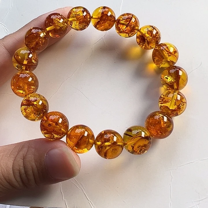 未镶嵌项圈琥珀（花珀）