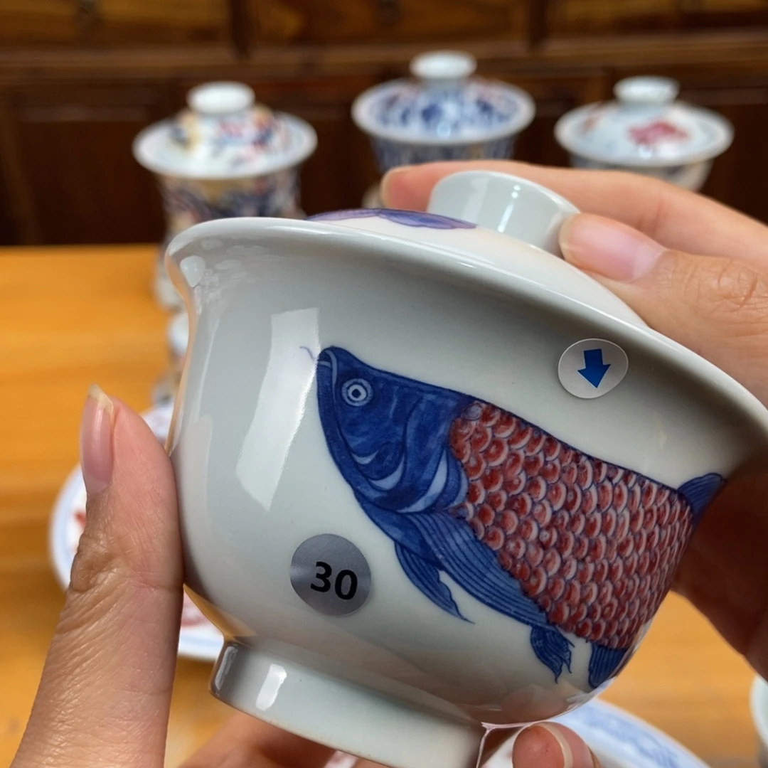 手绘现代茶具非古董