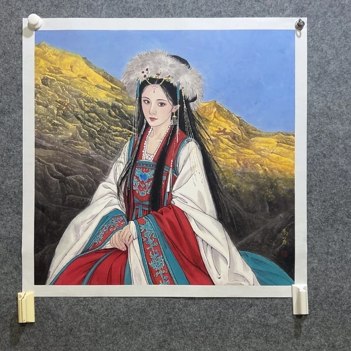 国画马丽斗方69*69厘米