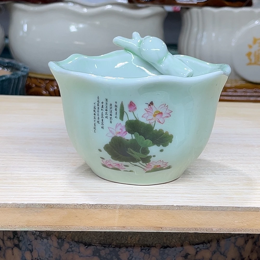陶瓷绿植多肉微瑕花盆口径11*7.5