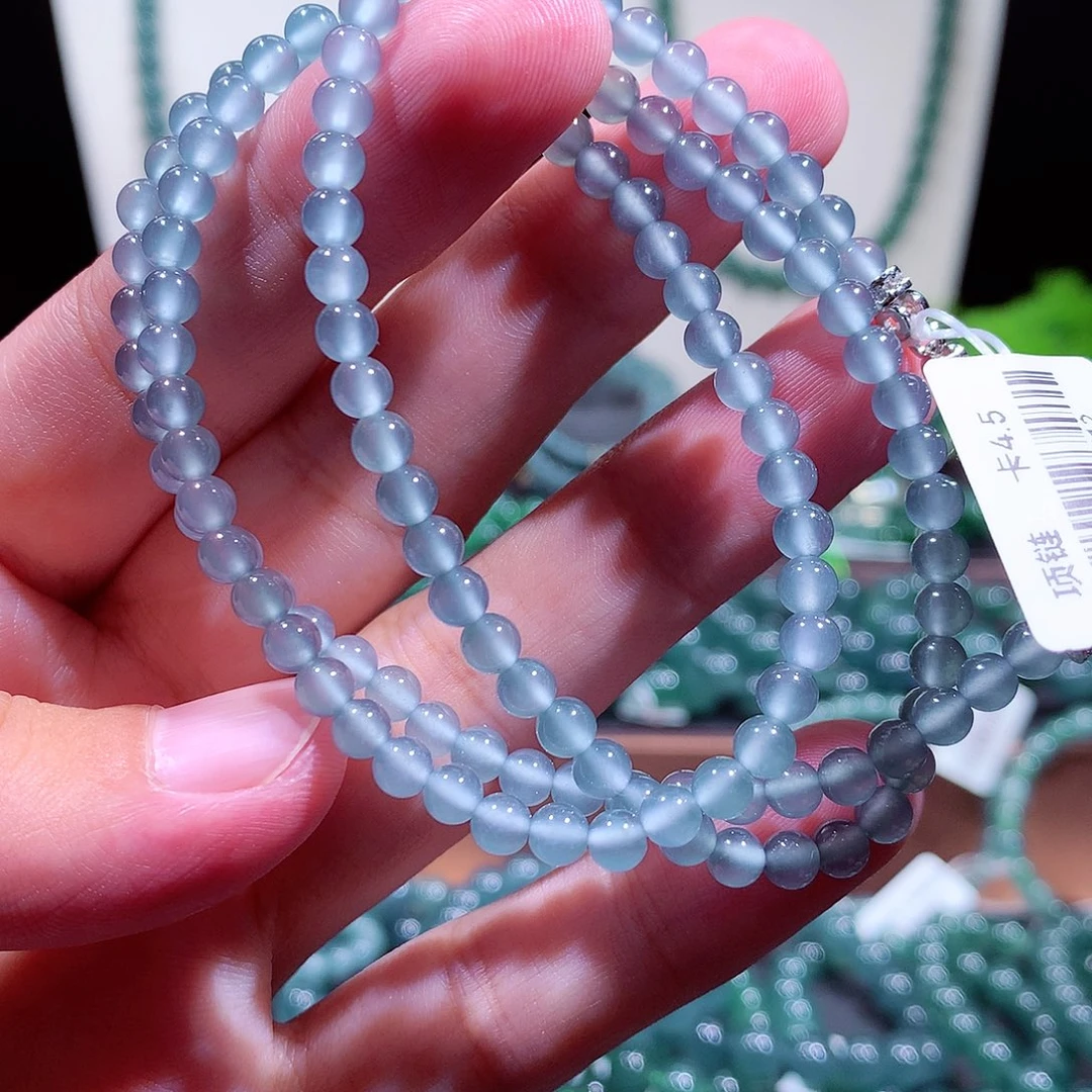 翡翠未镶嵌手链天然a货翡翠手串4.5