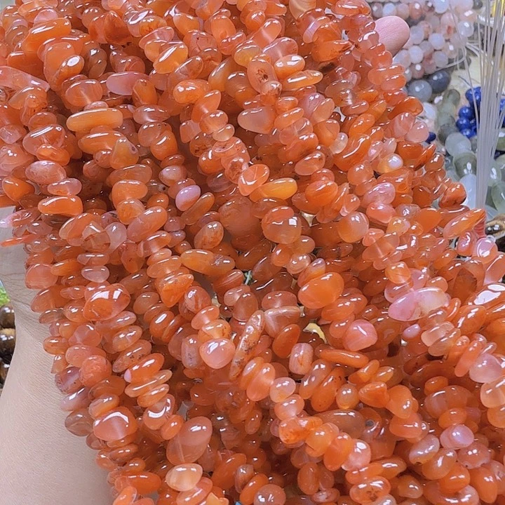 水晶珠宝半成品未镶嵌卡5×8南虹玛恼碎石一条（70-80公分）