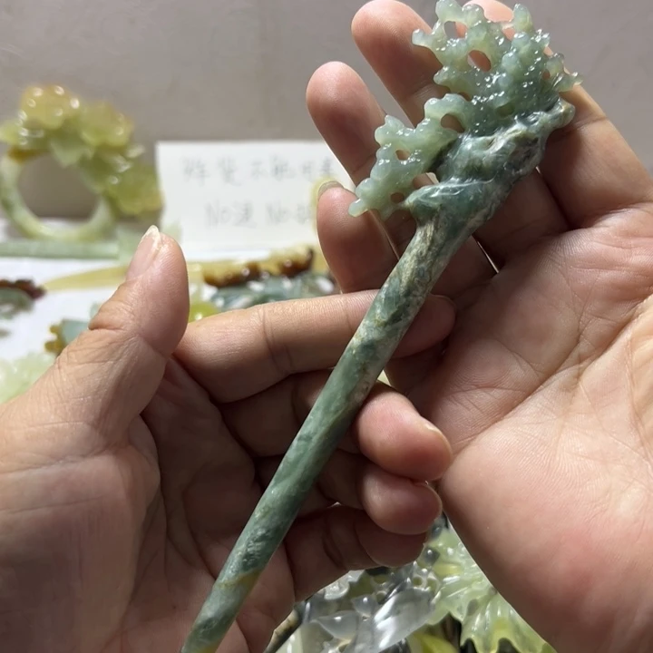 未镶嵌蛇纹石玉发饰