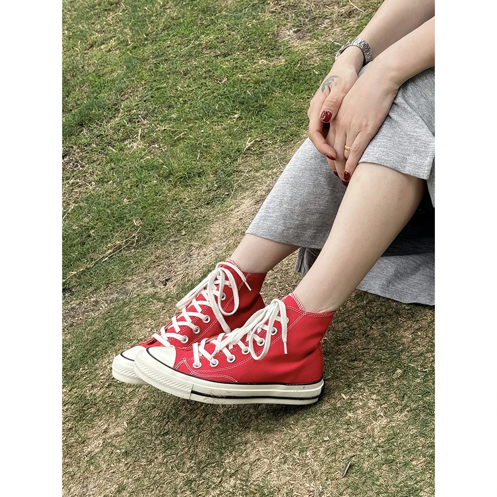 SHIIEELL 运动户外洋气休闲舒适时尚系带平跟百搭高帮鞋WS362