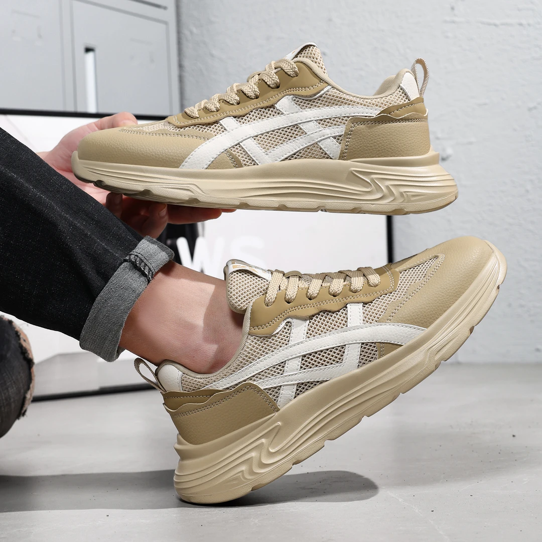 新款阿甘鞋透气百搭时尚轻便软底运动鞋板鞋潮流夏季网面潮鞋男士