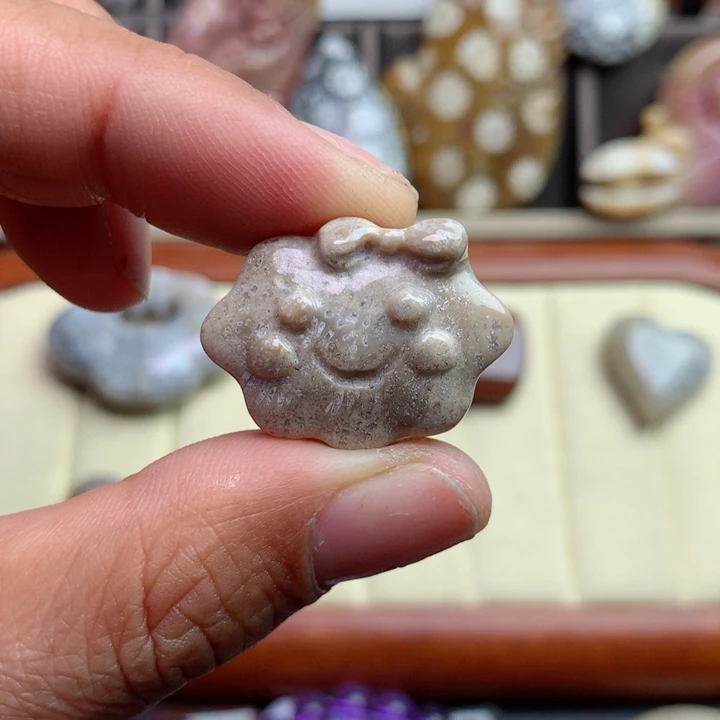 硅化珊瑚（珊瑚玉）颈饰未镶嵌