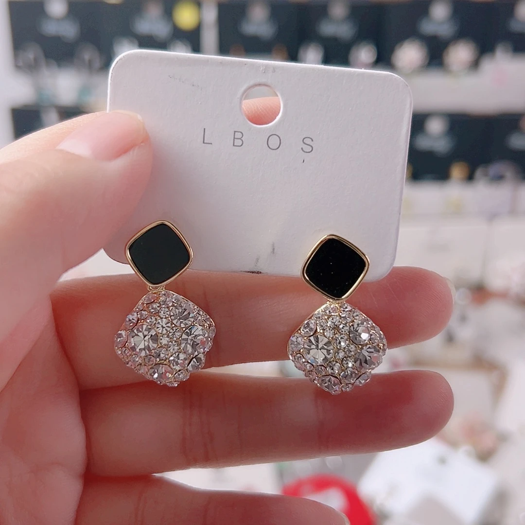 琉璃铁合金合金耳环的