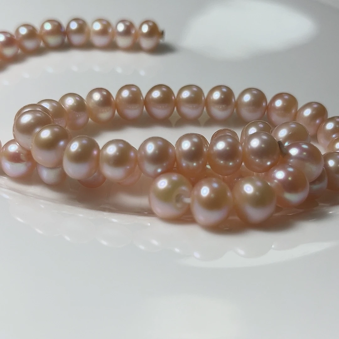 未镶嵌淡水珍珠颈饰7.1-8.0左右樱花粉温柔减龄