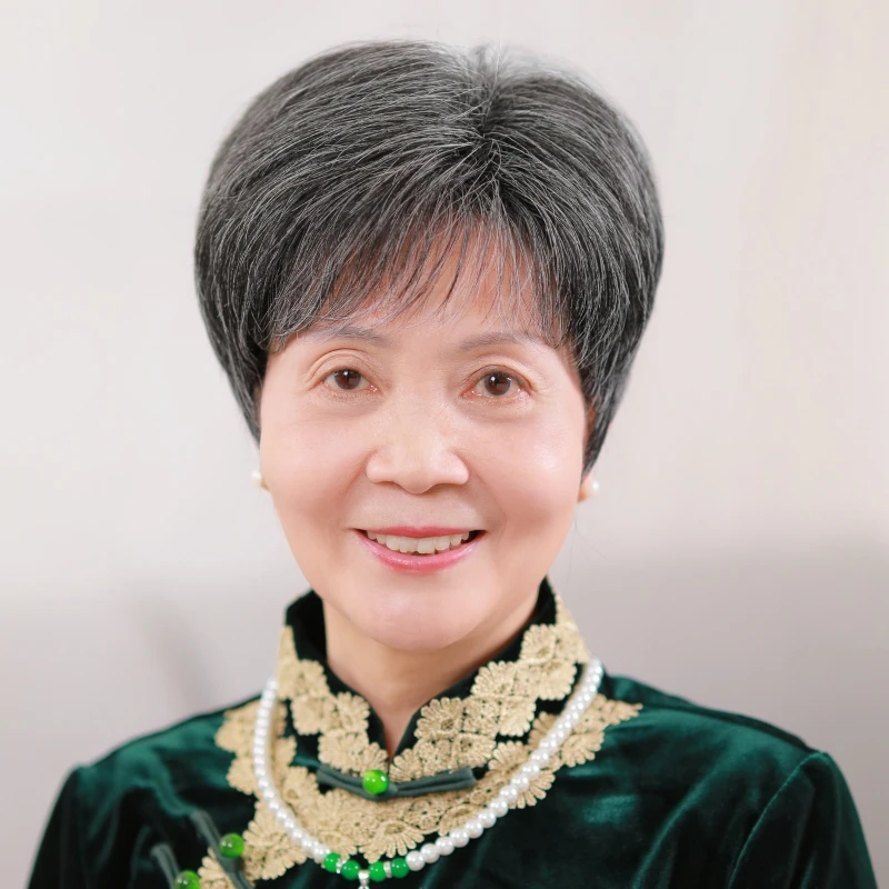 中老年假发花白色短发蓬松自然仿真全头套老人光头假发套表演假发