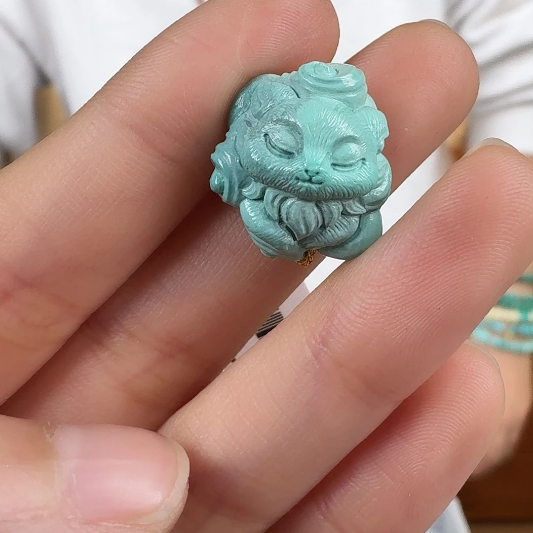 绿松石未镶嵌挂件