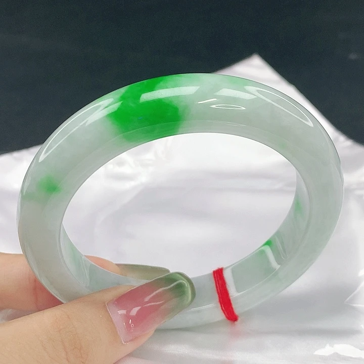 翡翠未镶嵌手镯圈58.3，05026