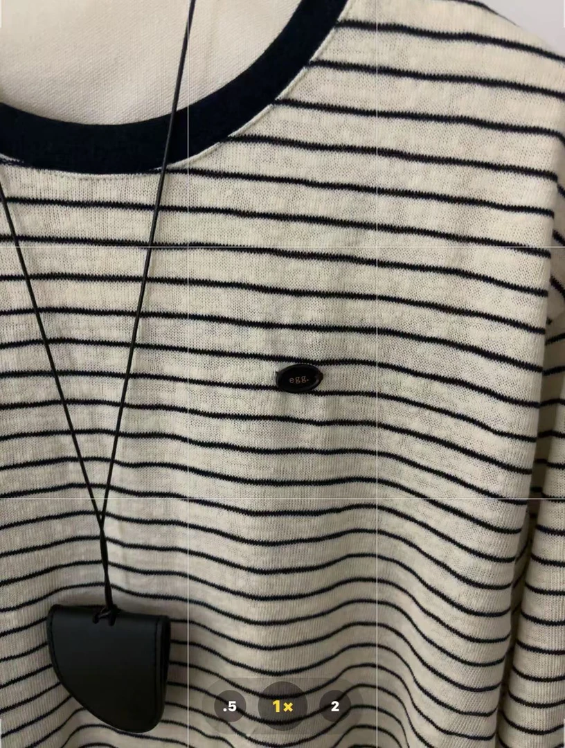 [Yiyi][条纹长T]韩系柔软休闲条纹棉T