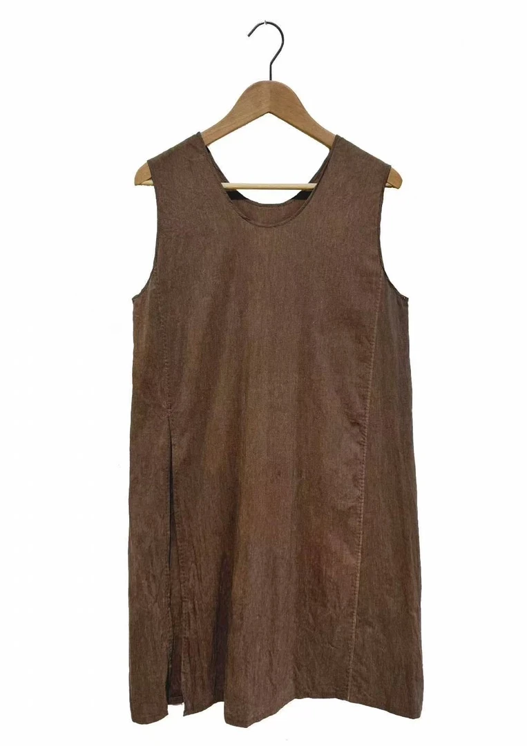 山山家-左岸迷香【连衣裙】Z25SS5017丝棉圆领无袖宽松复古老钱气质