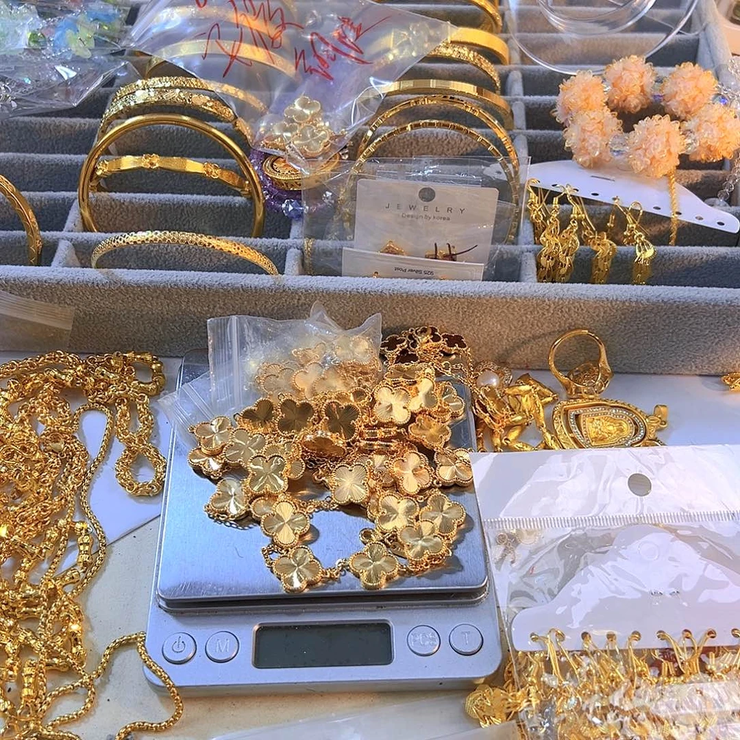 铜合金佛头配四叶草项链