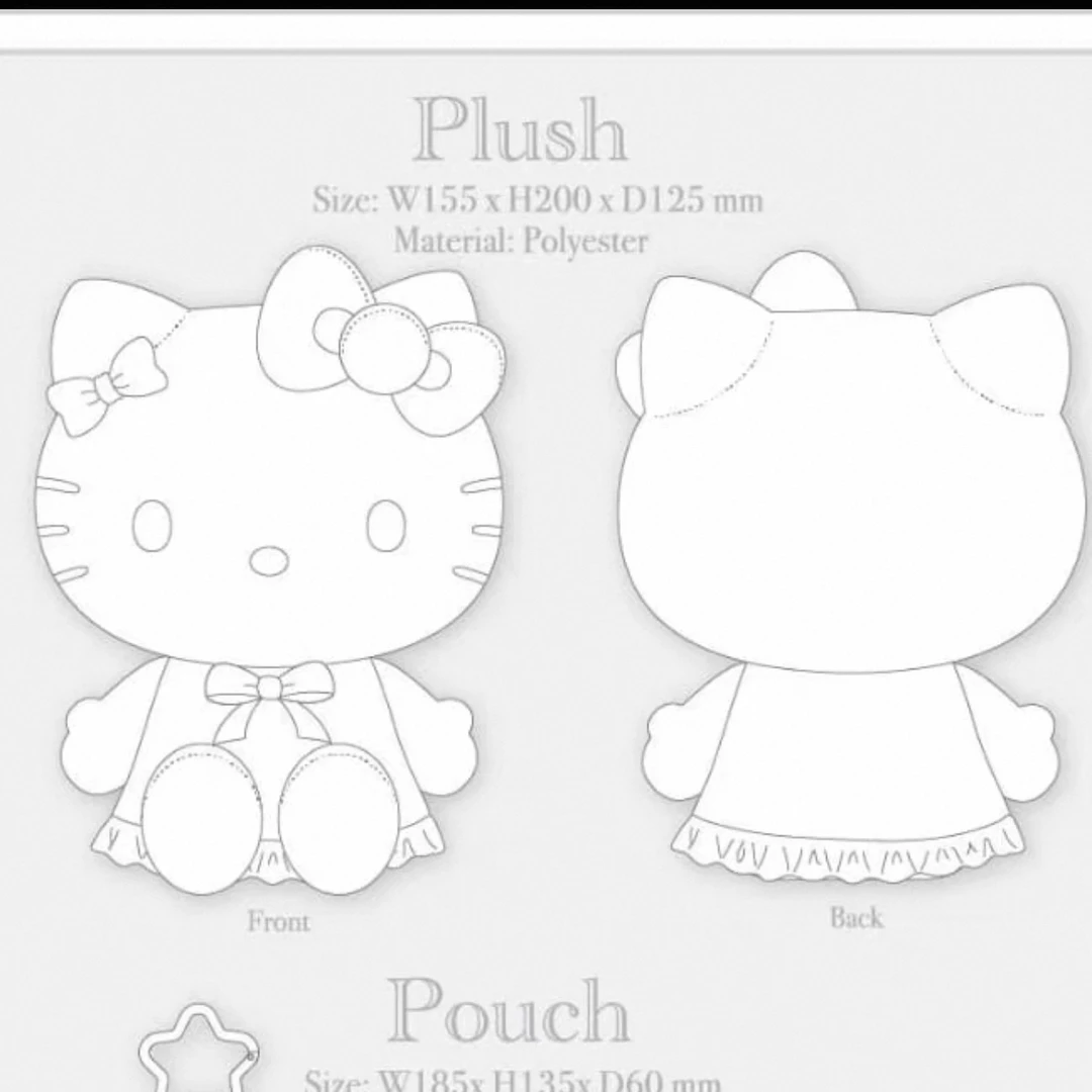 现货正版三丽鸥香港限定kitty纯白蝴蝶裙子毛绒挂件 包包挂饰公仔