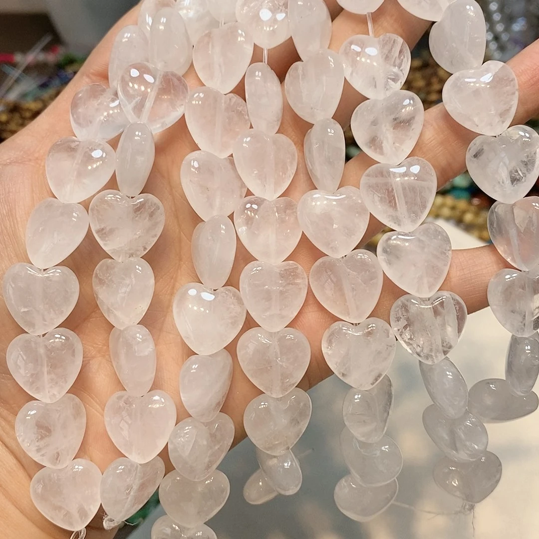玛瑙/玉髓散珠白水晶16mm厚度8mm短条