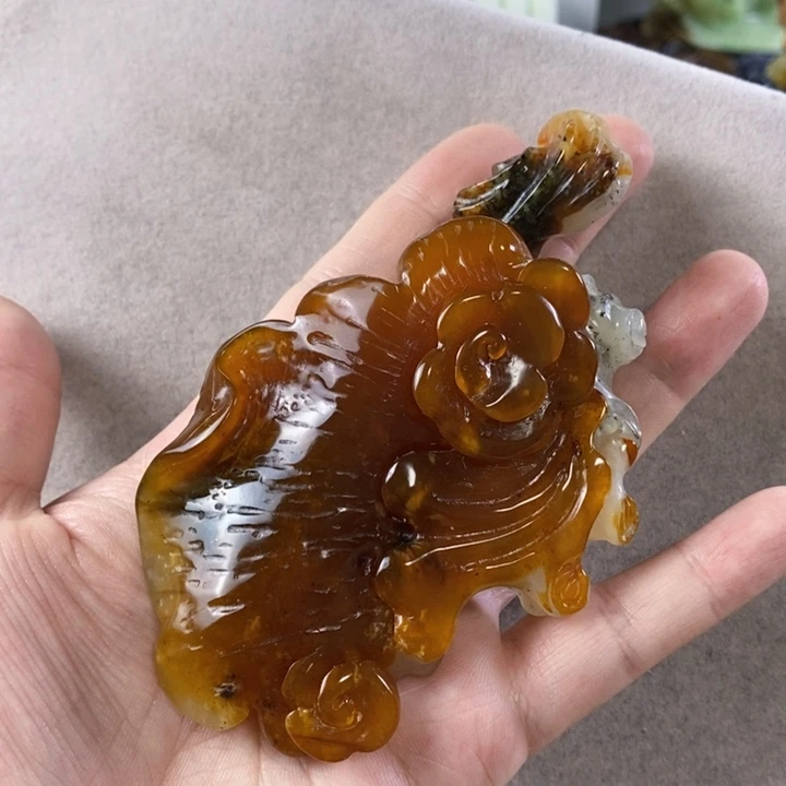未镶嵌岫玉手把件
