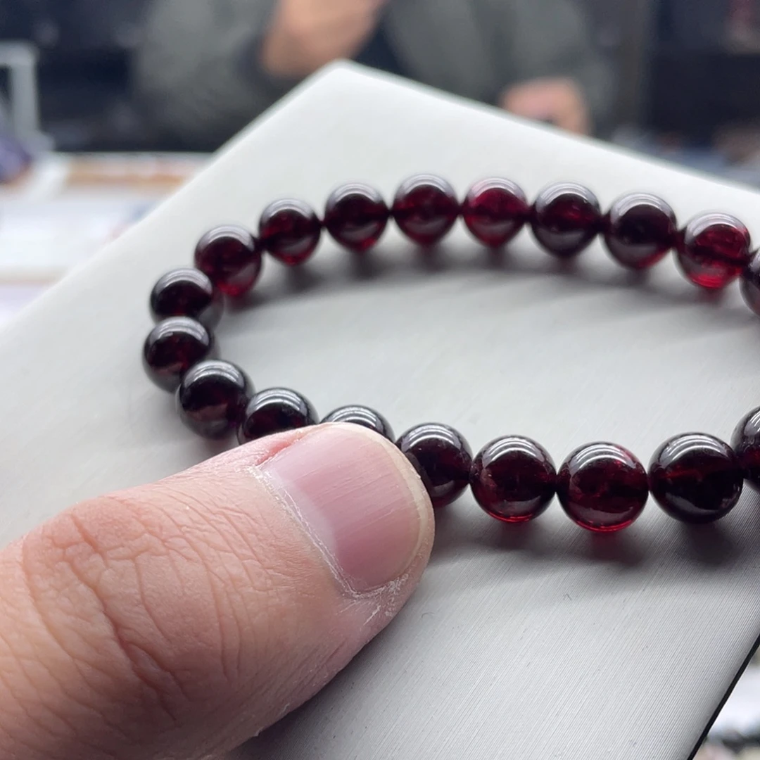 未镶嵌水晶手串石榴石手串9mm左右
