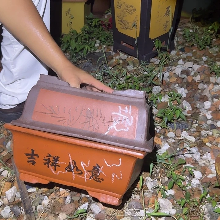 紫砂花盆紫砂花盆盆景盆瑕疵