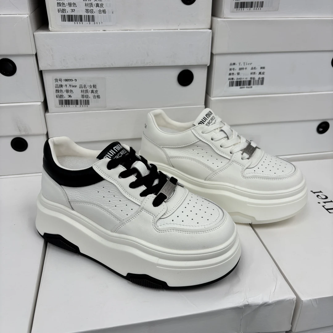 168-155新款厚底小白鞋休闲系带运动板鞋女夏季