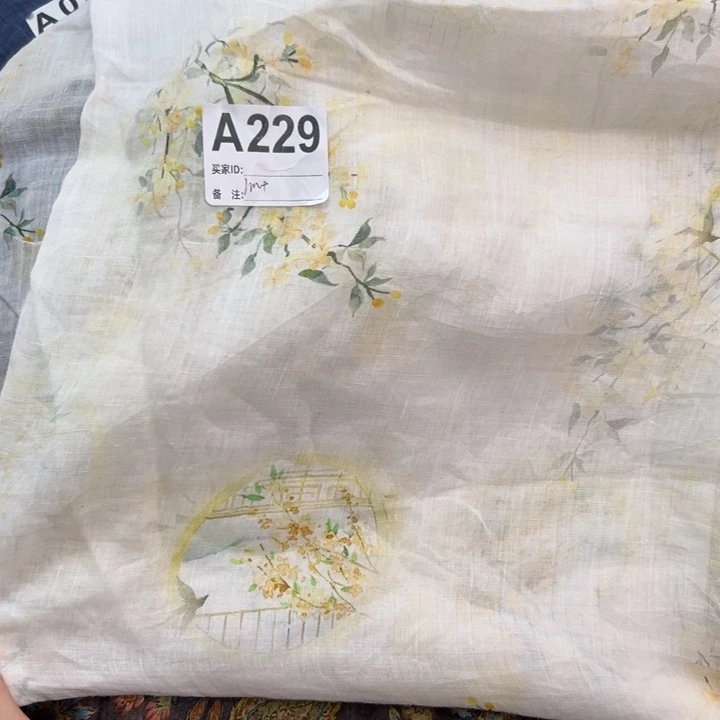 麻229窗前桂花纯苎麻1米