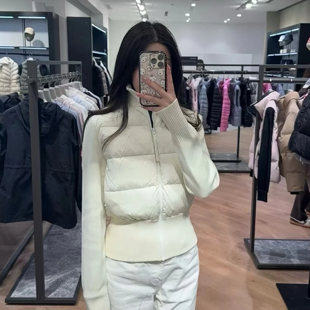 MM 小鹅收腰针织拼接羽绒服