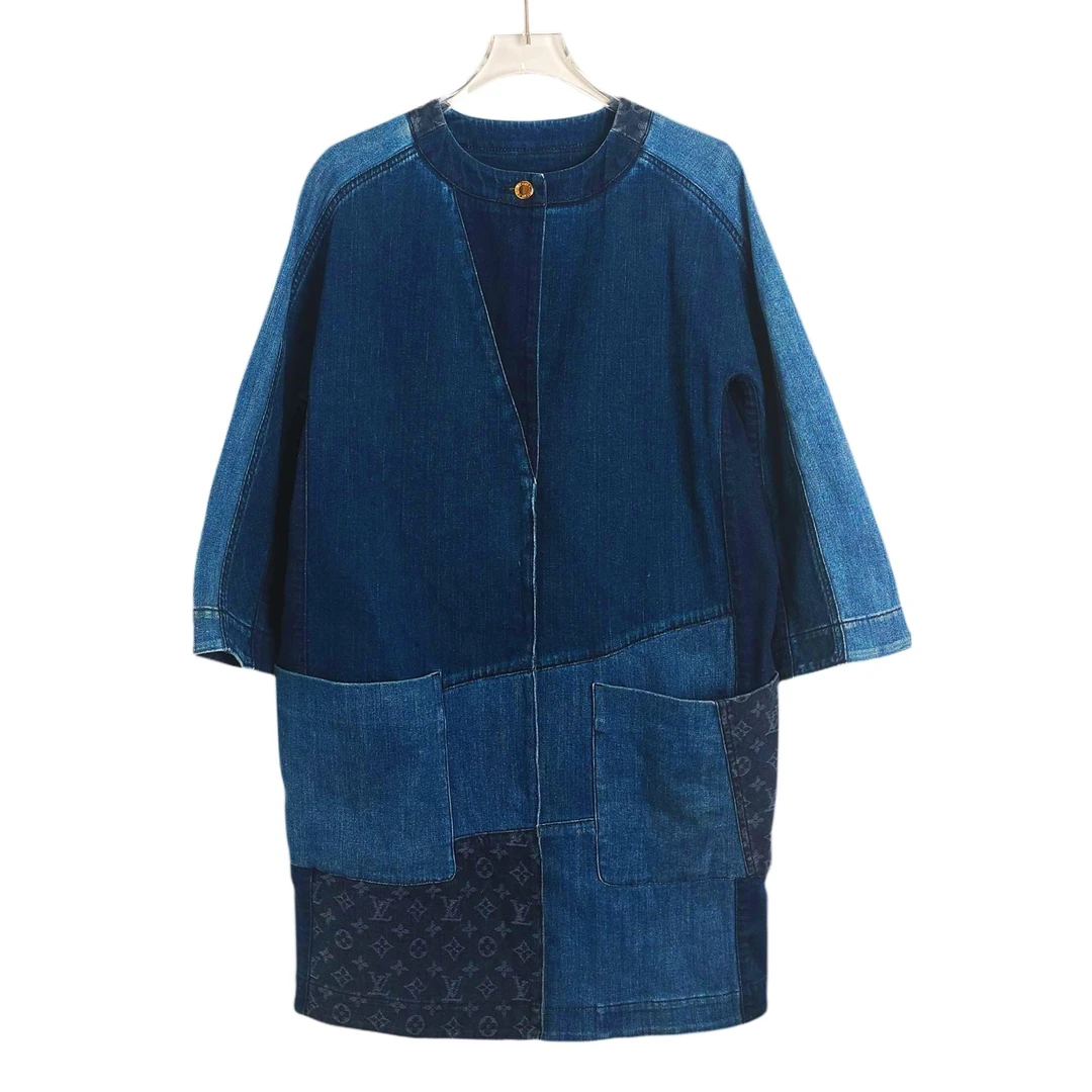 99新 LouisVuitton/路易威登 001322 牛仔拼色外套 蓝色 36码