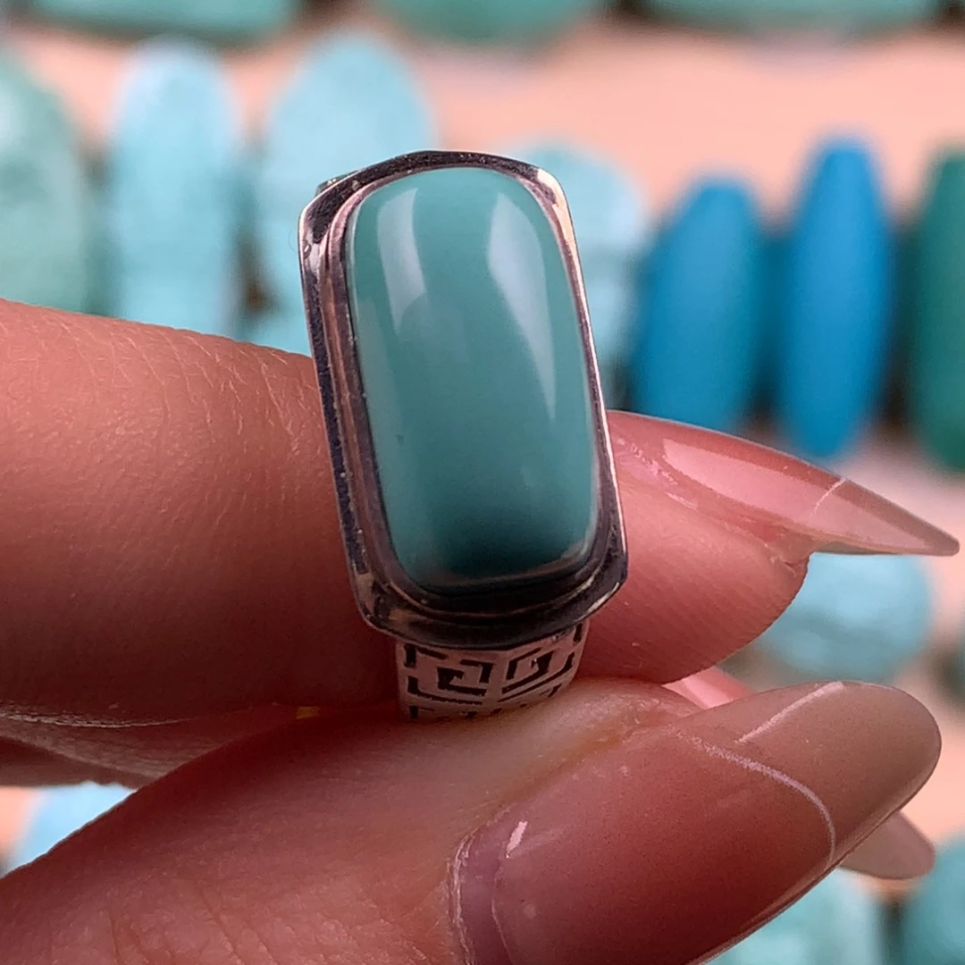 绿松石未镶嵌男戒