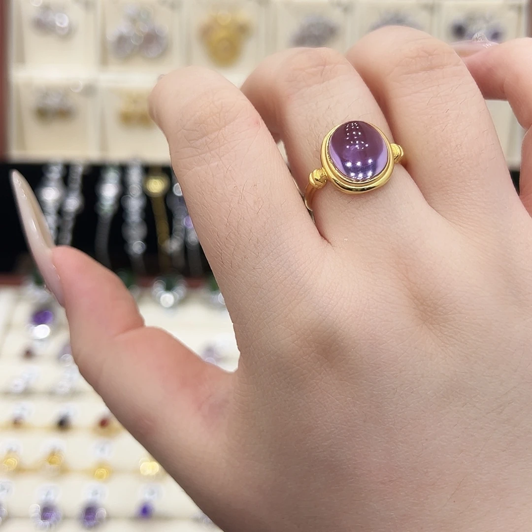 桐****银S925镶嵌戒指水晶