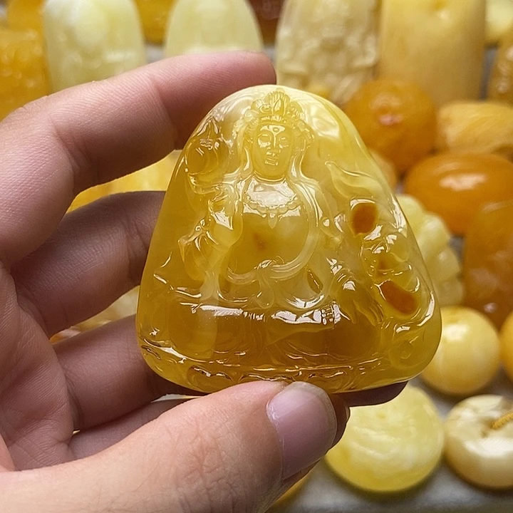 琥珀颈饰未镶嵌琥珀蜜蜡吊坠