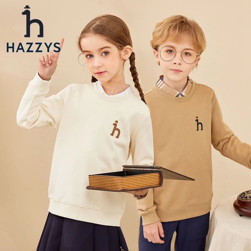 Hazzys/哈吉斯【达人专属】品牌童装男女童卫衣圆领春秋休闲套头