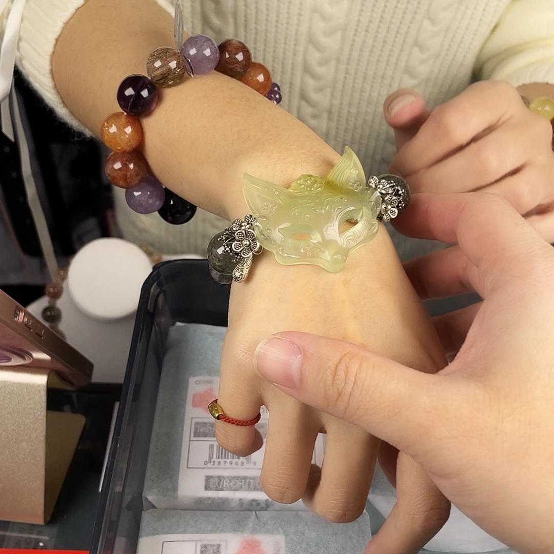 手串银S925镀金镶嵌水晶