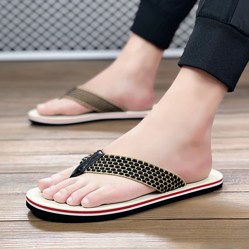 密汀巴灵人字拖男夏季拖鞋男夹脚沙鞋个性室外穿潮流凉拖男防滑