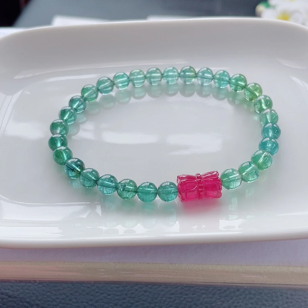 未镶嵌手链碧玺6.2mm左右