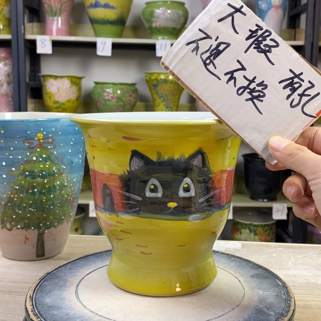 景德镇手工手绘陶瓷花盆