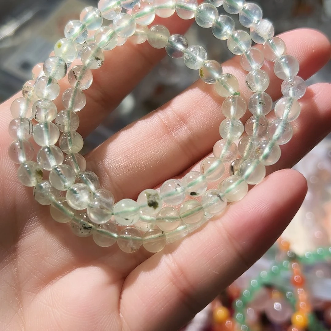 水晶手链未镶嵌葡萄石多圈