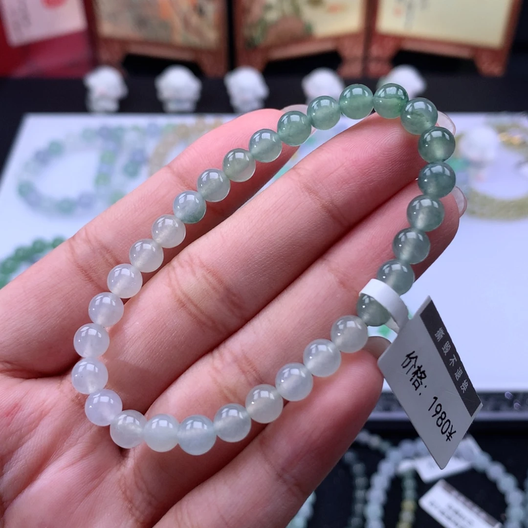 翡翠未镶嵌手链卡6