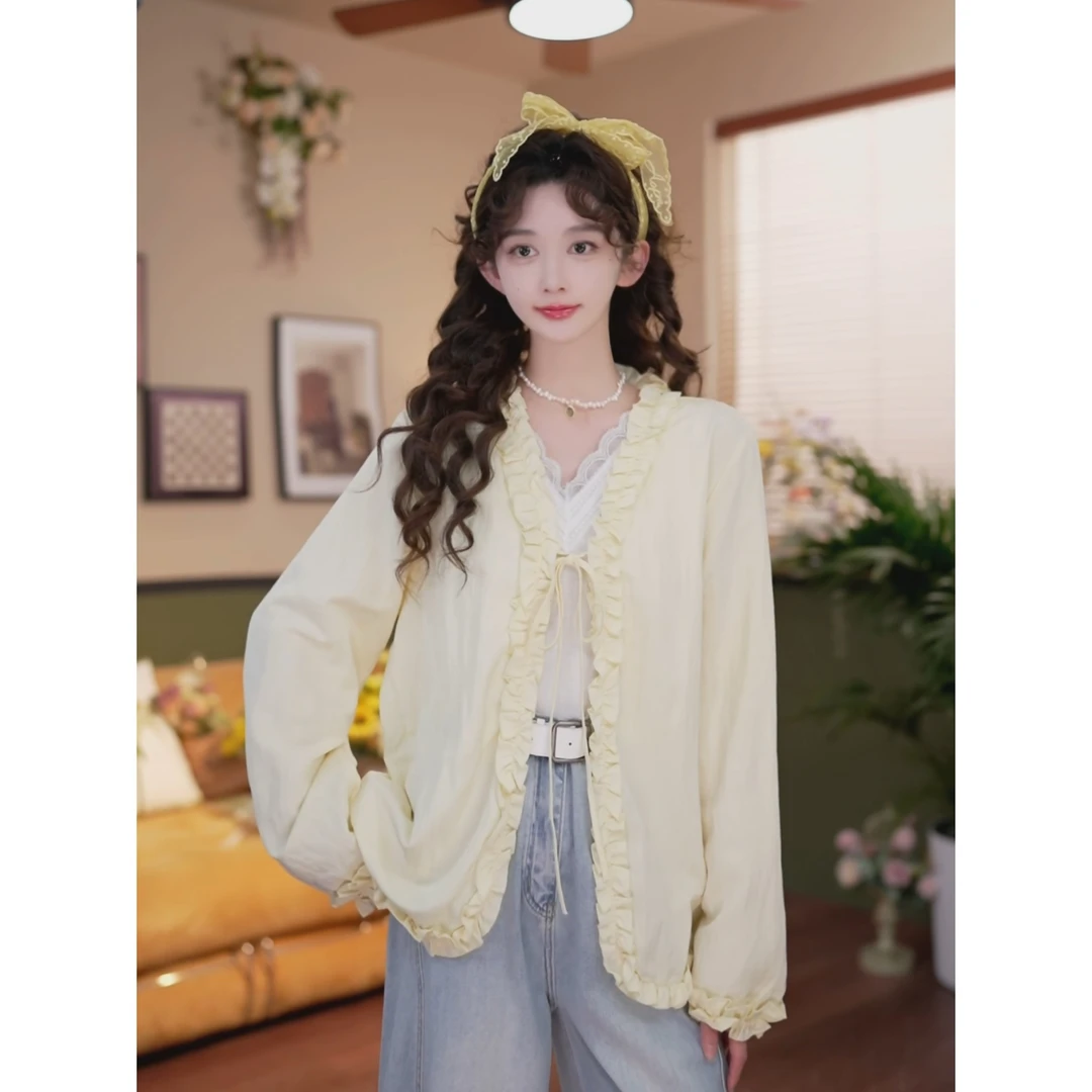 余紫绮.【休闲逸趣】欧若风 春季长袖衬衫女百搭上衣Z325205