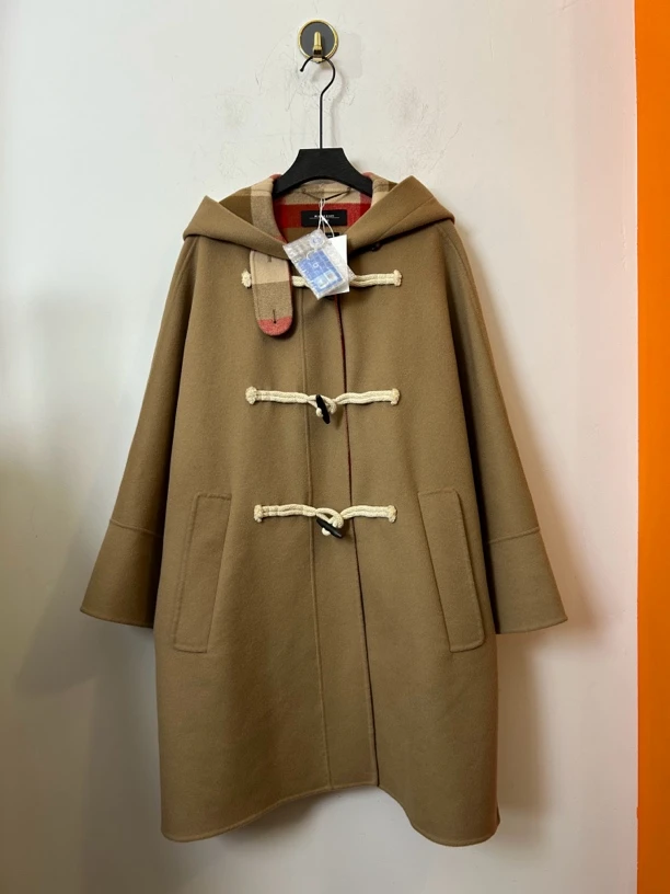 95新 MaxMara Maxmara驼色牛角扣大衣95新