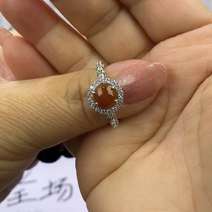 未镶嵌戒指翡翠蓝*灵缅甸