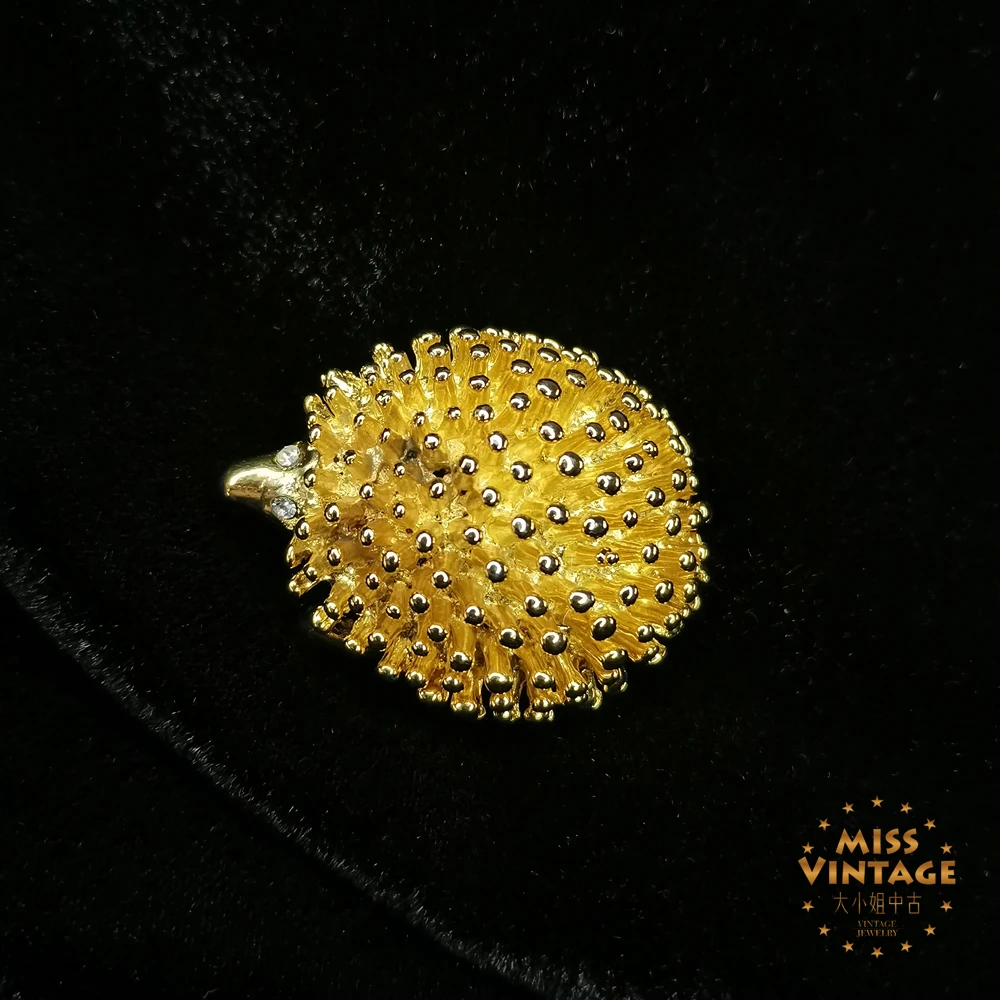 金色刺猬胸针[2502128-024]