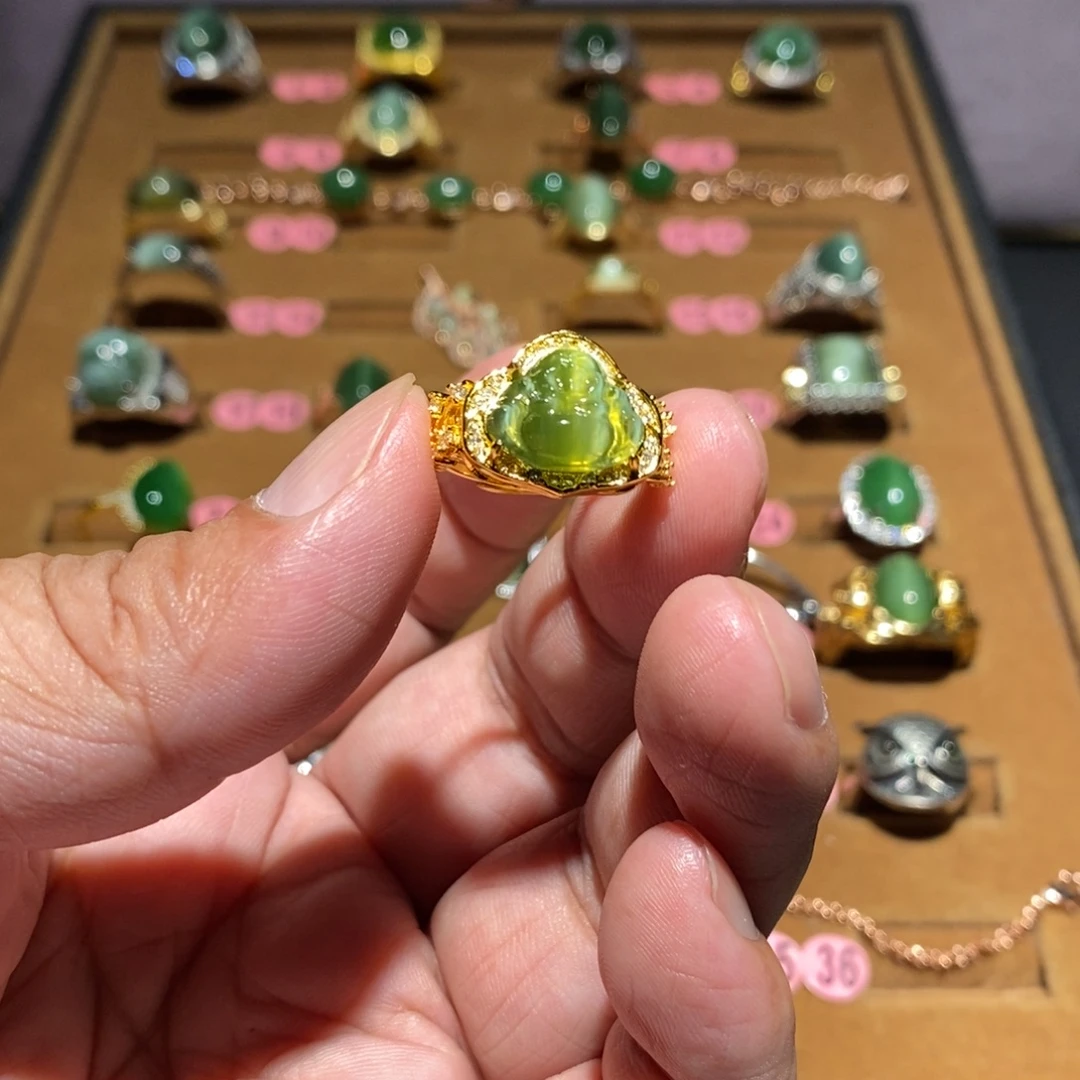 和田玉（碧玉）未镶嵌戒指