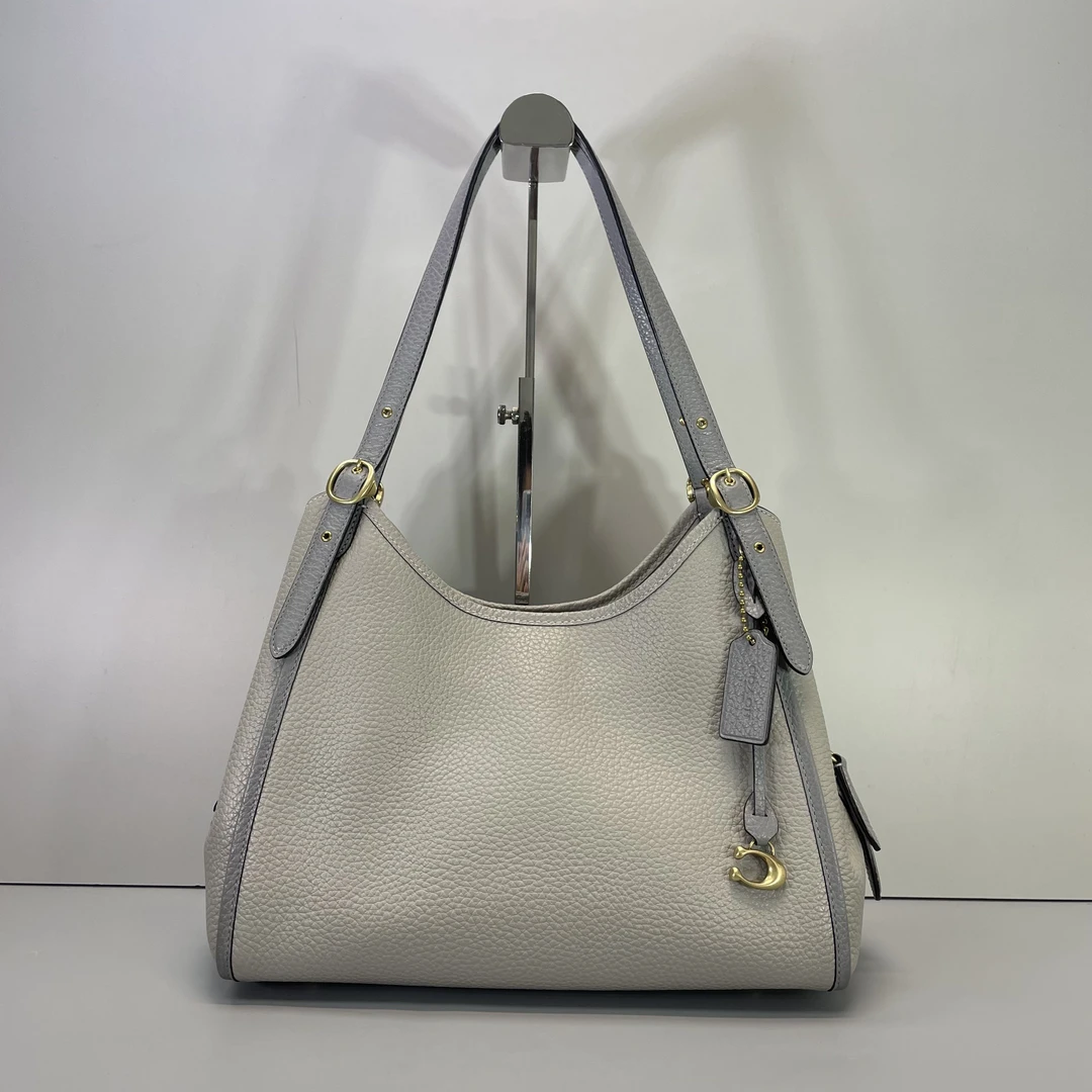 95新 COACH/蔻驰 小林/lori灰蓝色腋下包31*21*13cmB030507