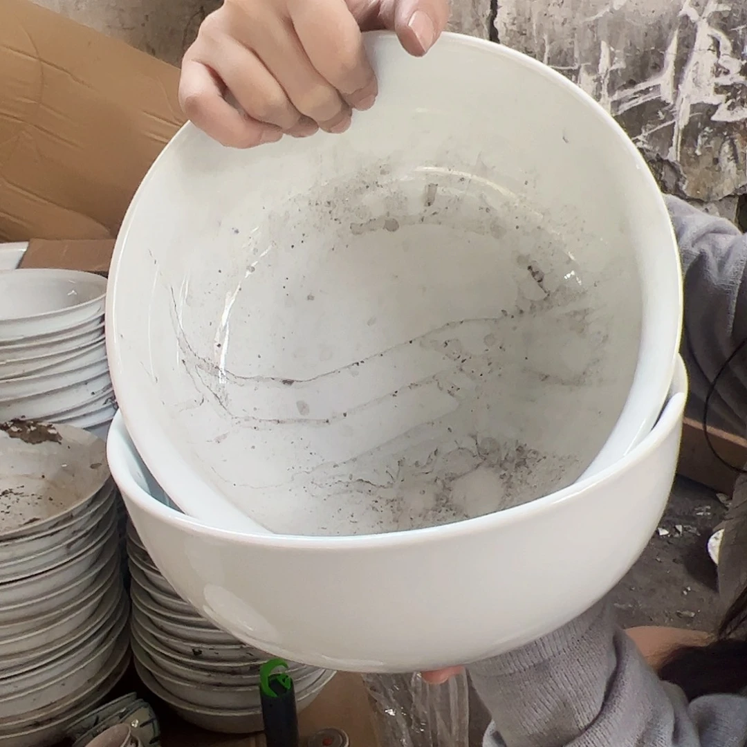 摆件景德镇高温陶瓷8寸罗汉碗2个