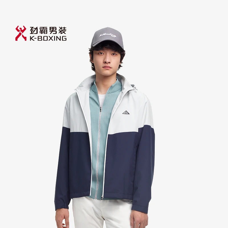 劲霸男装春夏都市运动连帽可拆卸茄克┃VKDE1181