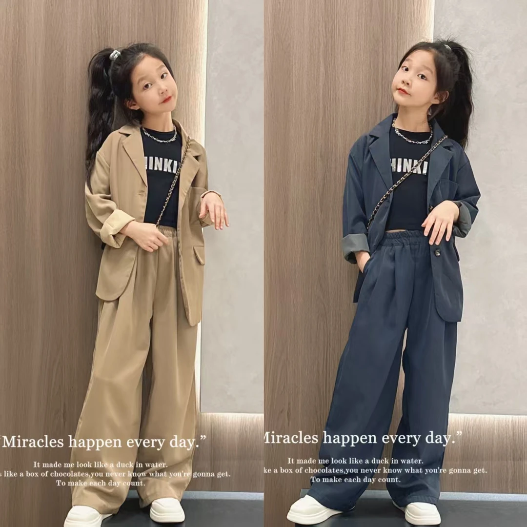 2025春季女童时尚西服套装两件套120-170