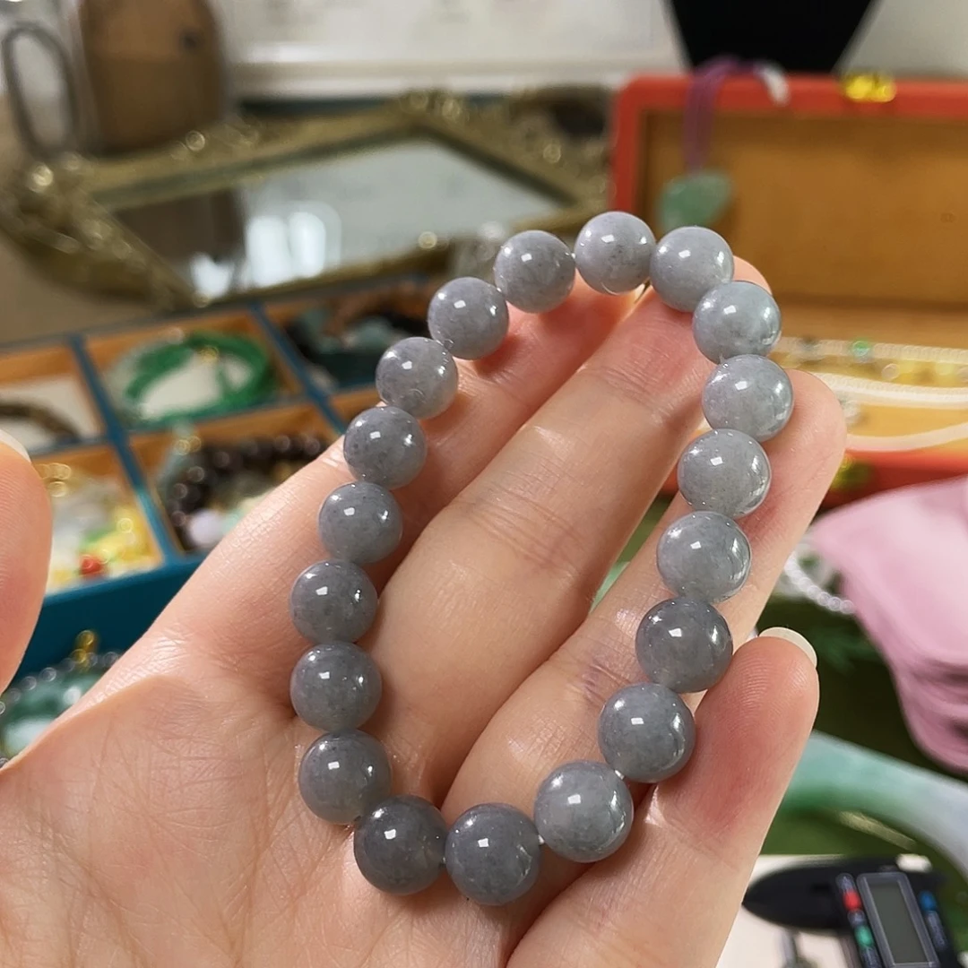 翡翠未镶嵌手链冰乌鸡手串