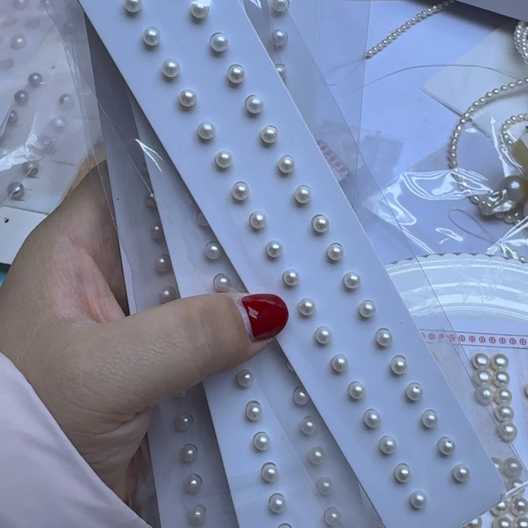 未镶嵌10对装4/5mm半孔珠淡水珍珠