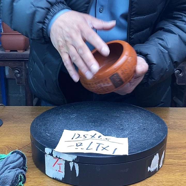 紫砂花盆货号一只LTX1